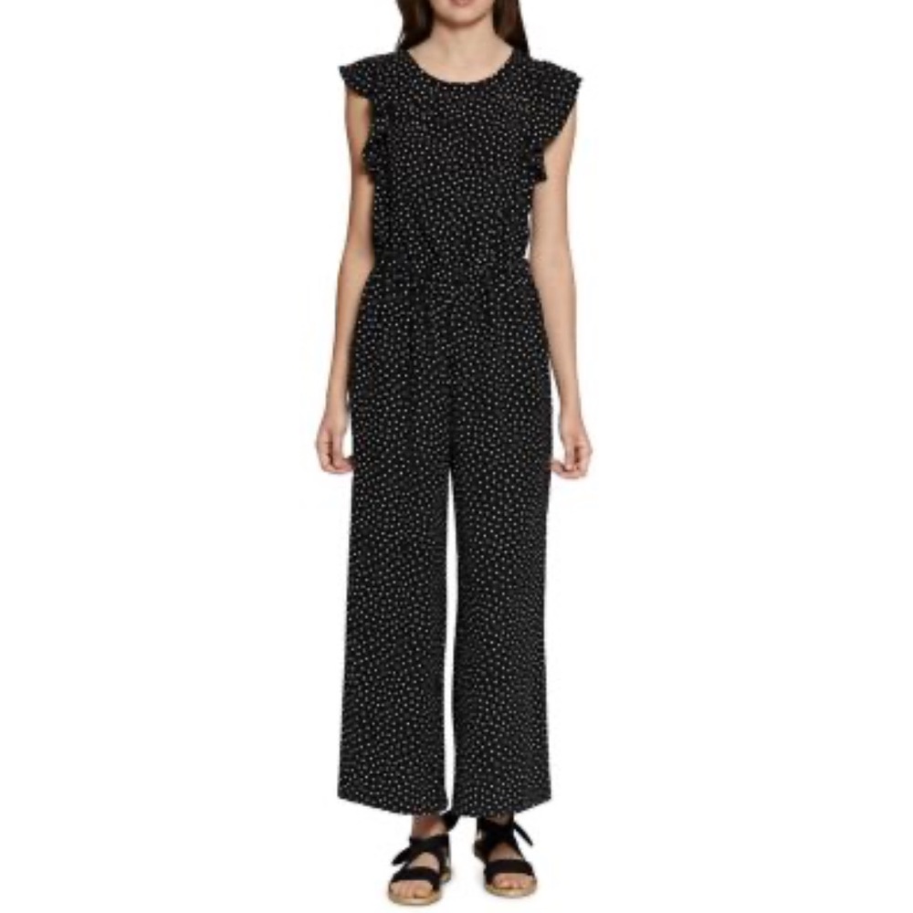 SANCTUARY Black and White Polka Dot Jumpsuit